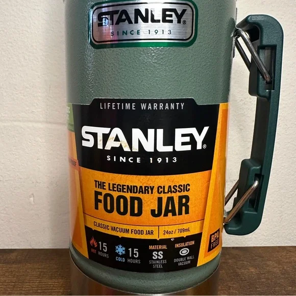 Stanley Legendary Classic Food Jar 24oz Vacuum Insulated Thermos Green - Picture 5 of 9